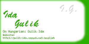 ida gulik business card